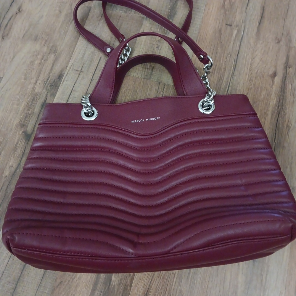Rebecca Minkoff Burgundy Quilted Shoulder Bag